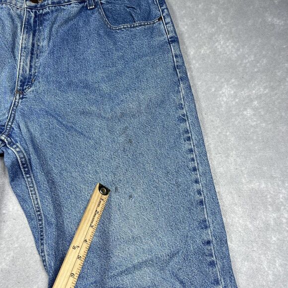 LL Bean Jeans Mens 40x31 Blue Relaxed Straight Adjustable Comfort Waist Denim - Picture 10 of 10
